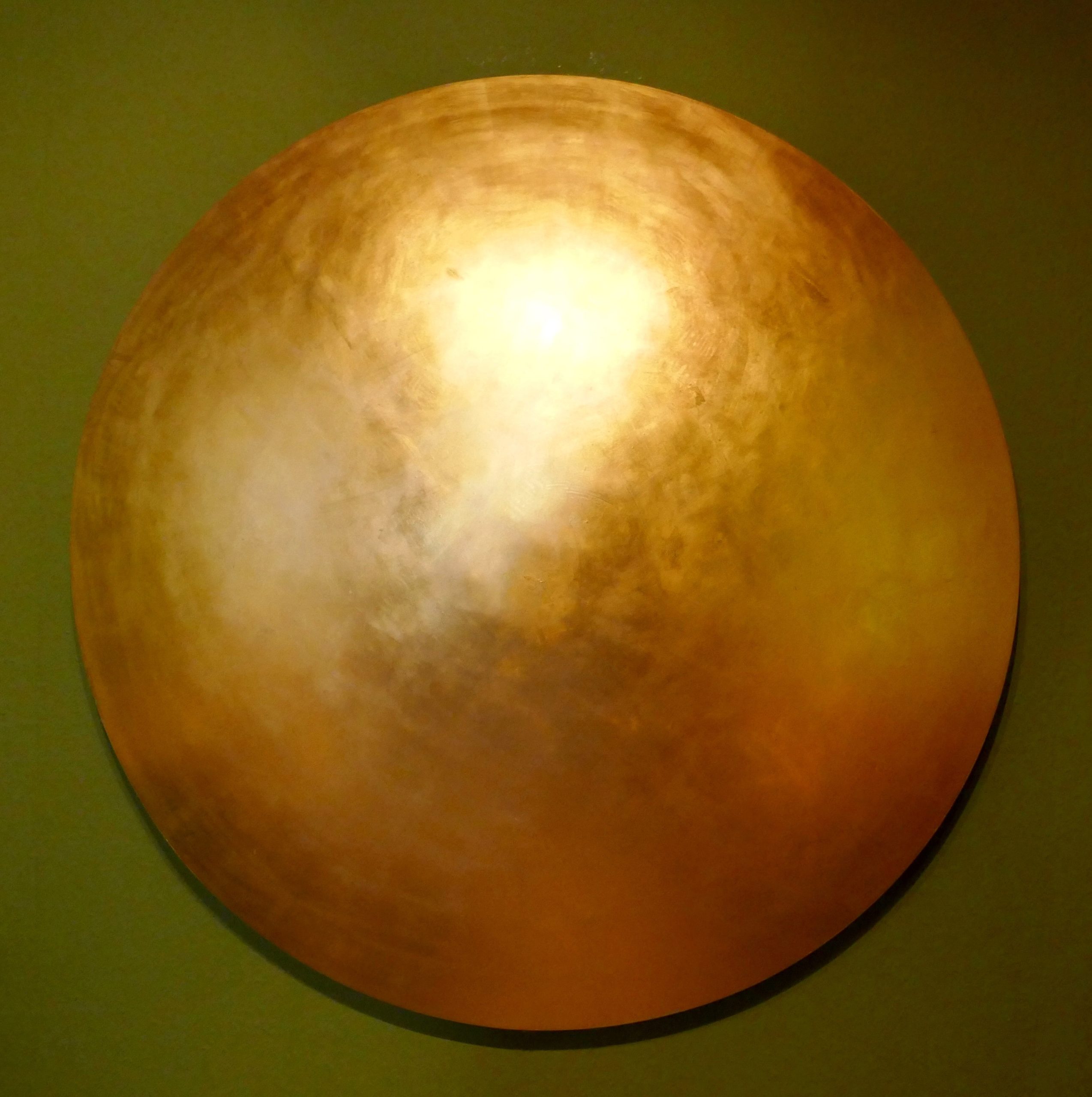 Aton-Scheibe (Metall, Blattgold, Durchmesser 100cm, Karin Kirste